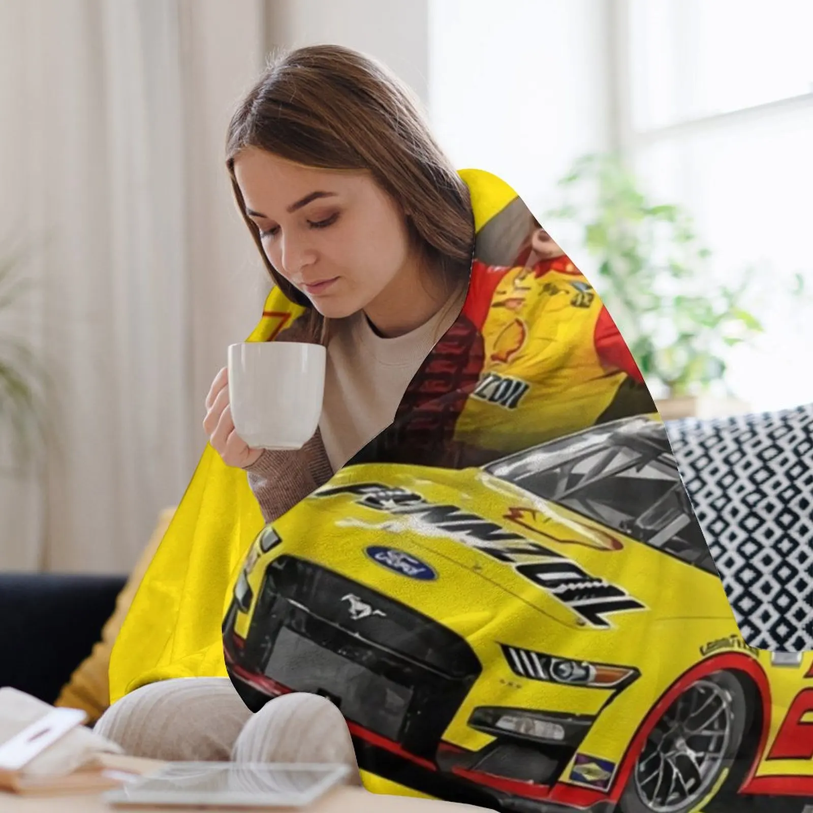 Одеяло Joey Logano Next Gen Mustang 2022 детское летнее свободное одеяло для кемпинга