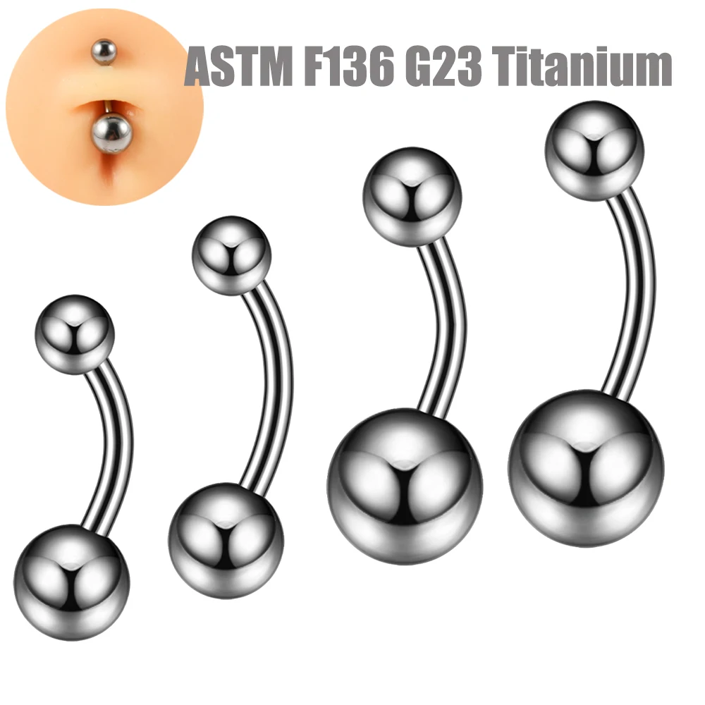 Титановая штанга для пупка 1 шт.