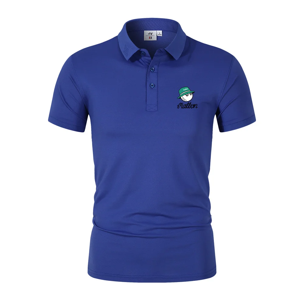 Summer Men's and Women's Golf T-shirt Fashion New Polo Neck Short Sleeve Printed Malbon Casual Sports Baseball Jersey Polo Shirt