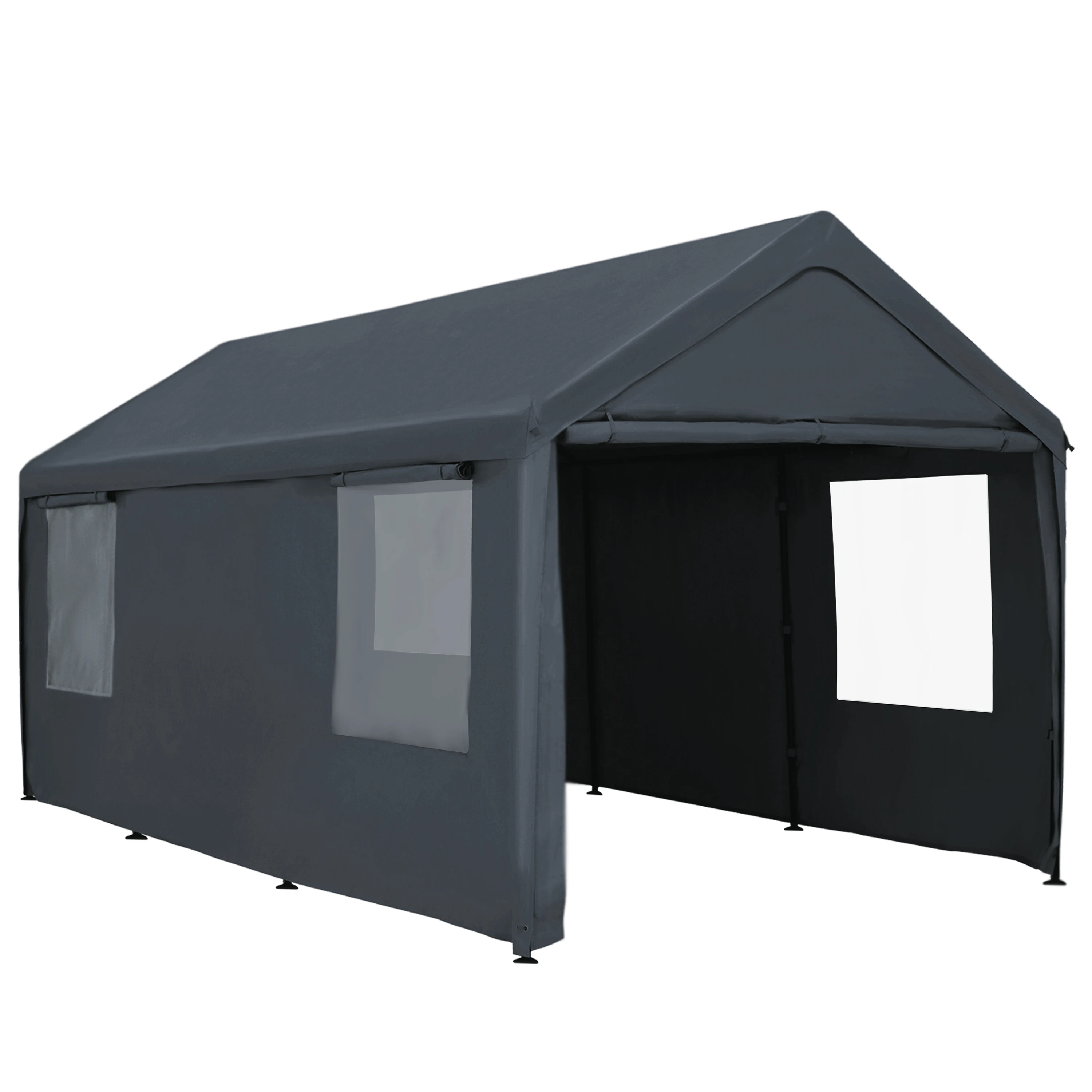 12x20ft Heavy Duty With Removable Sidewalls & Doors Portable