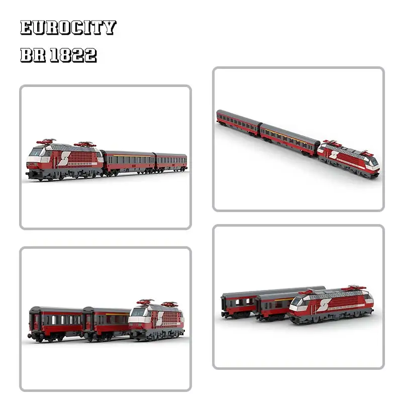 Серия городской транспорт строительные блоки Eurocity / BR 1822 Классическая модель