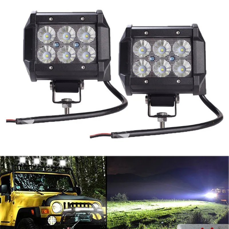 4x4 Accessories Off Road Work Light Lamp Cree Chip LED Motorcycle Tractor Boat Truck SUV FOG LIGHT FOR ATV Car Led Light Bar
