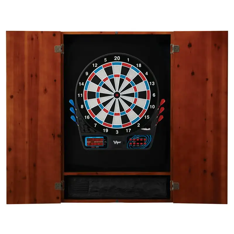 

Electronic Soft Tip Dartboard and Cabinet Bundle Standard Set (777 Dartboard), Cinnamon Arrows for archery Pop darts Recurve bo