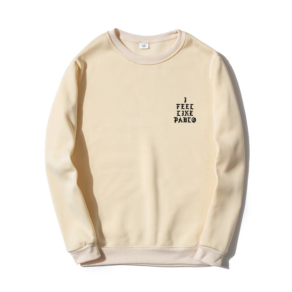Мужская толстовка с капюшоном круглым вырезом и надписью &quotI Feel Like Paul&quot