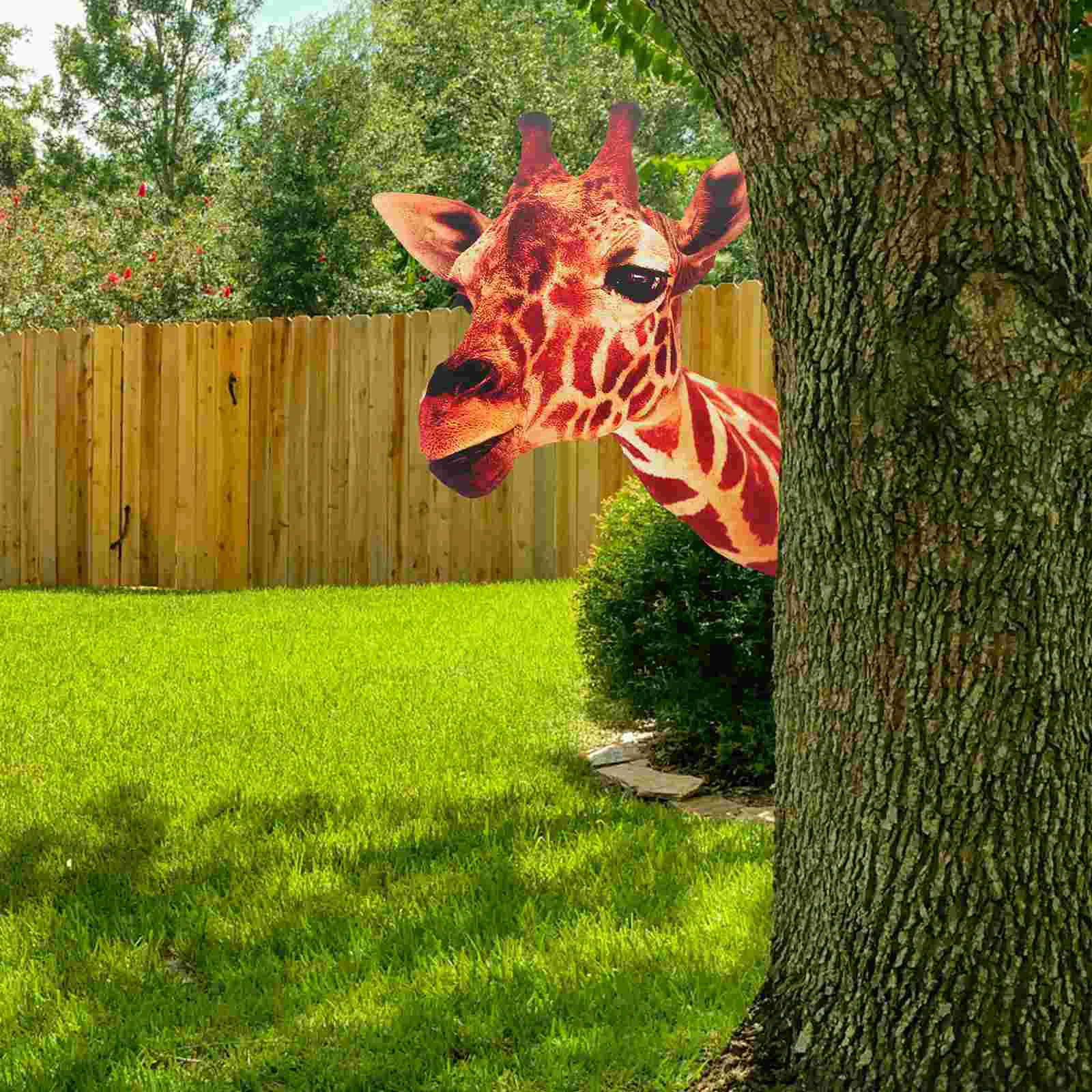 

Wrought Iron Animal Door Hanging Garden Decors Metal Giraffe Wall Ornament Patio Fence Decorations