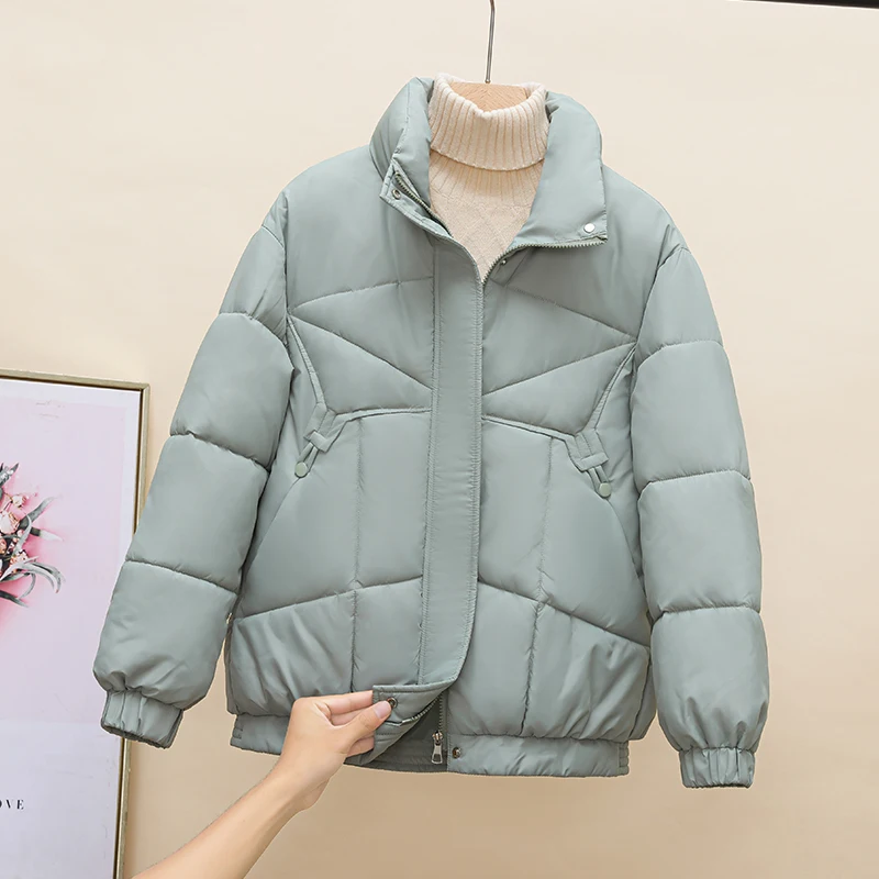 Короткая теплая куртка женская зимняя новинка корейский свободный зимний