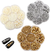 21 color half round flatback pearl bead box3mm 12mm abs fashion decor jewelry for nail art diy phone