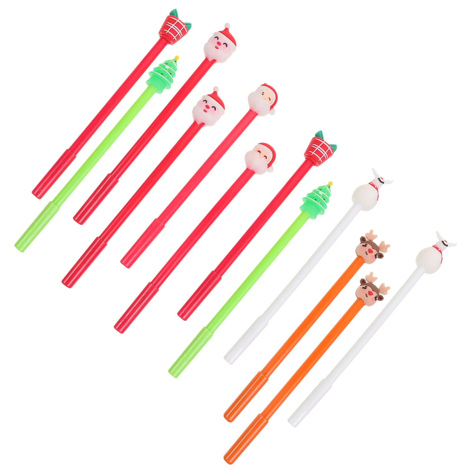 

12 Pcs Portable Gel Pen Prize Gifts Multipurpose Christmas Writing Pens Plastic Sign Lovely Shaped Office