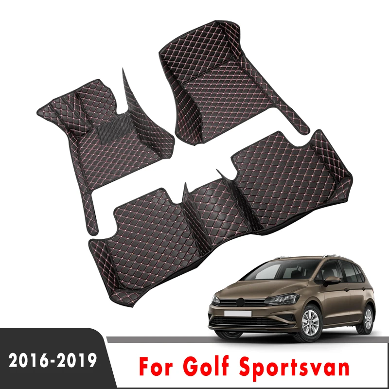 

Carpets Car Floor Mats For Golf Sportsvan 2019 2018 2017 2016 Auto Interior Accessories Styling Leather Rugs For Volkswagen vw