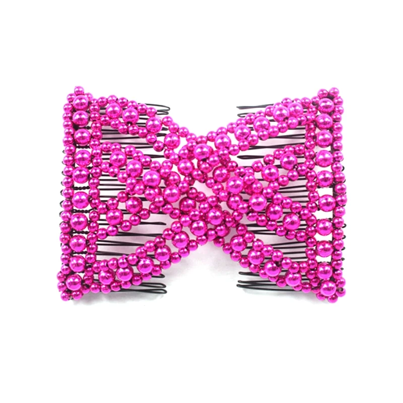 Волшебная расческа для волос EZ вышитая бисером двойная тянущаяся модная