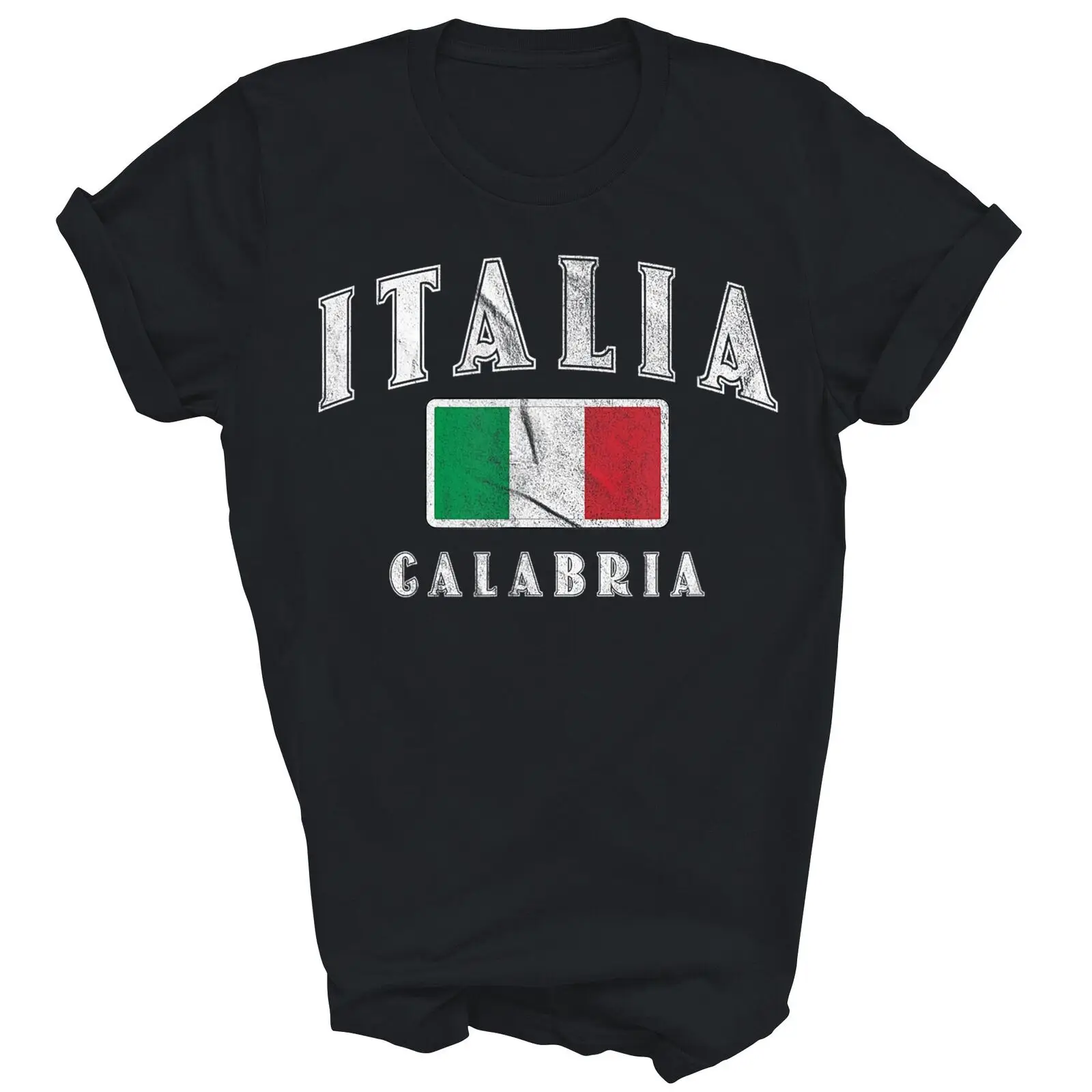 Фото Рубашка Calabria с итальянским флагом, Италия, Италия, унисекс, подарок для женщин и мужчин №1
