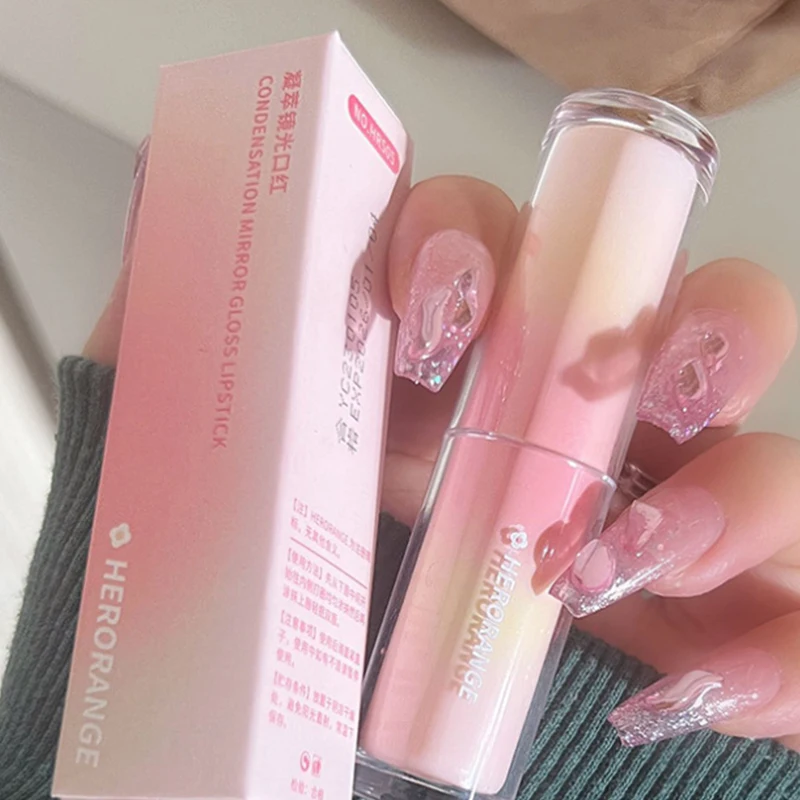 Фото Губная помада HERORANGE Water Gloss Mirror Lipstick Crystal Jelly Transparent Lip Stick, увлажняющая, стойкая, с эффектом зеркального блеска. №5