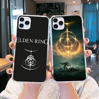elden ring game phone case transparent soft for iphone 13 12 11 8 7 plus mini x xs xr pro max