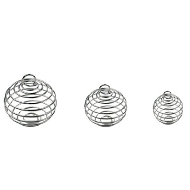 

100 Pieces of Spiral Bead Cage Pendant Jewelry Making Necklace Cage Pendant DIY Handmade Props