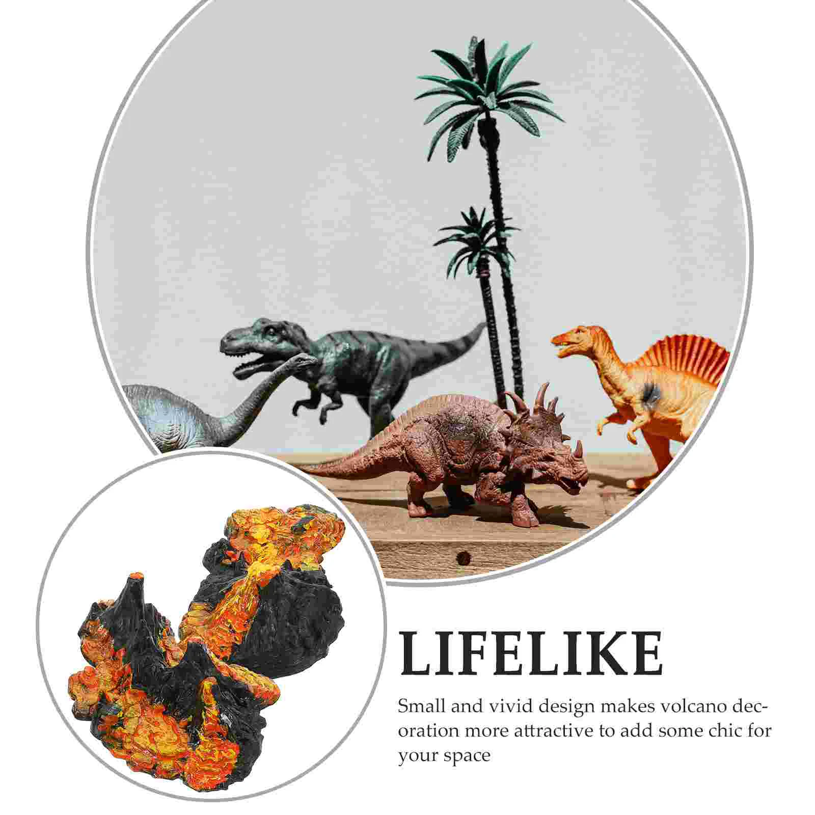 2 шт. имитация вулкана модели украшения игрушки для детей искусственные