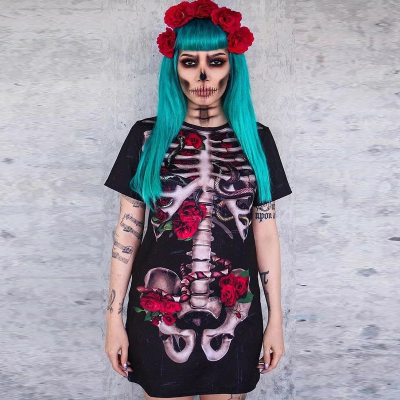 

Cosplay Clothes Women Dress Halloween Costumes Adult Skeleton Bride Women Ghost Carnival Performance Scary Halloween Dresses