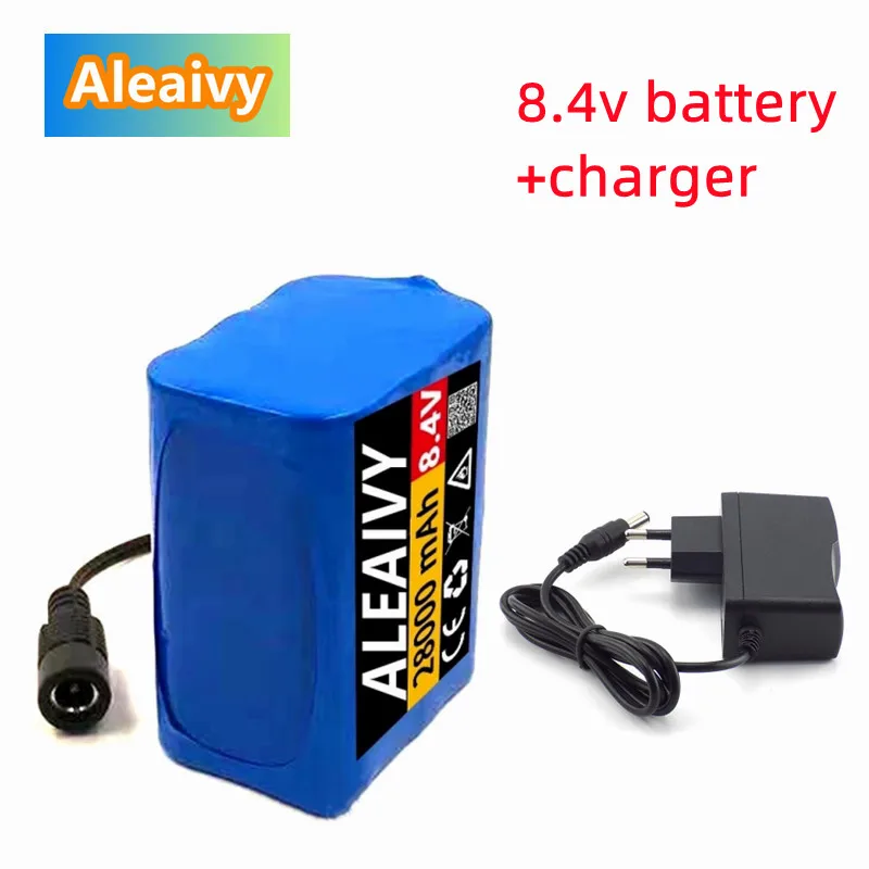 

Новинка 8,4 в 28000 мАч 18650 литий-ионные батареи 7,4 в 28 Ач литий-ионный перезаряжаемый аккумулятор для велосипесветильник онаря фары