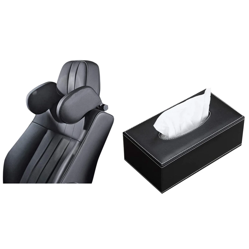 

Car Headrest Nap Support, For Adults,Car Head Rest Child With Leather Tissue Box Cover,Modern Napkin Storage Box