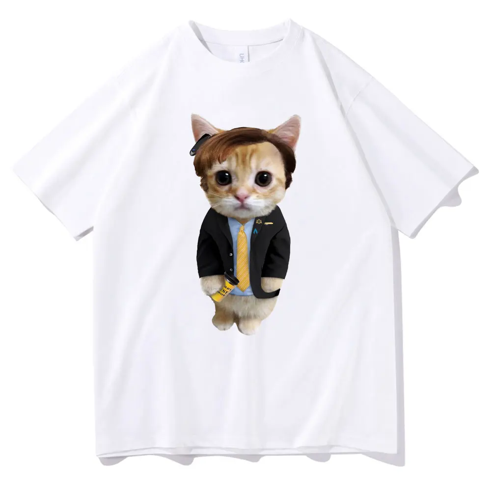 Футболка мужская оверсайз с рисунком грустного плача кошки Китти