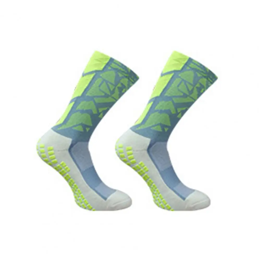 

1 Pair Football Socks Sweat-absorbing Non-slip Thickened Stretchy Ventilating Comfort Running Socks Outdoor Supplies