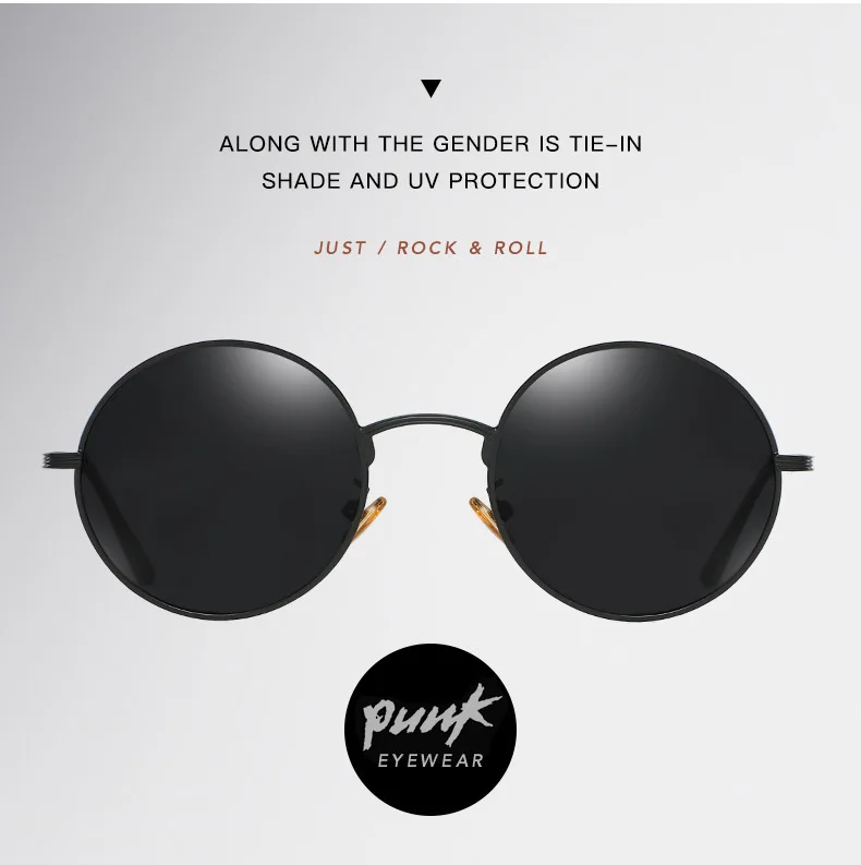 Литературные Молодежные солнцезащитные очки в круглой коробке стиле панк-рок