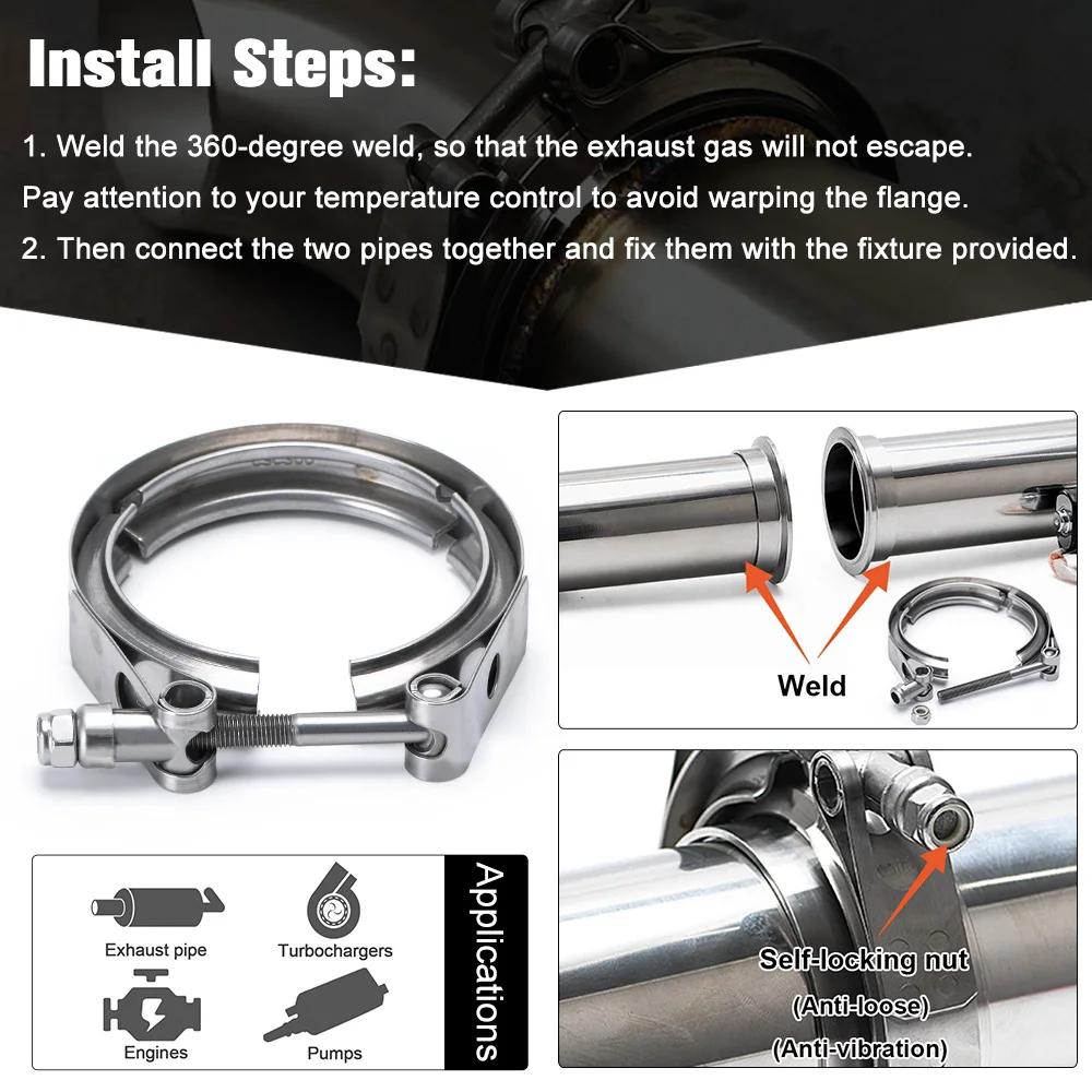 Обычный или быстроразъемный зажим V-образной ленты-2 0 дюйма/2 25 дюйма 2 5 75 дюйма/3