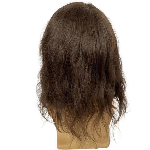 Женские волнистые волосы, натуральные человеческие волосы, волнистые волосы из тонкой кожи ПУ, v-образная петля, сменная система, 10x8, волосы 613