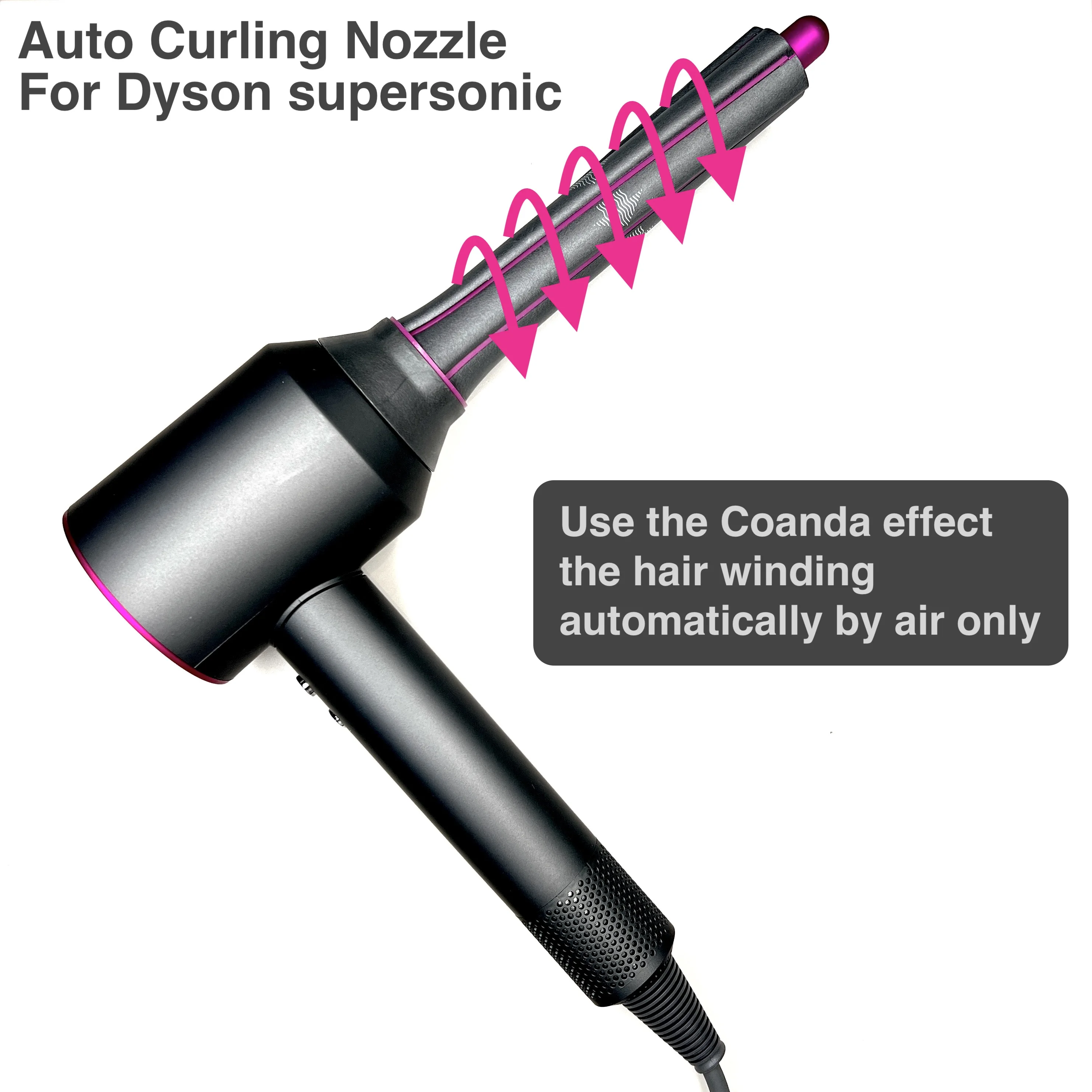 

New Curling Attachment For Dyson Supersonic Hairdryer Curling Nozzle For Super Hair Dryer Curler Curling Adapter For Dyson