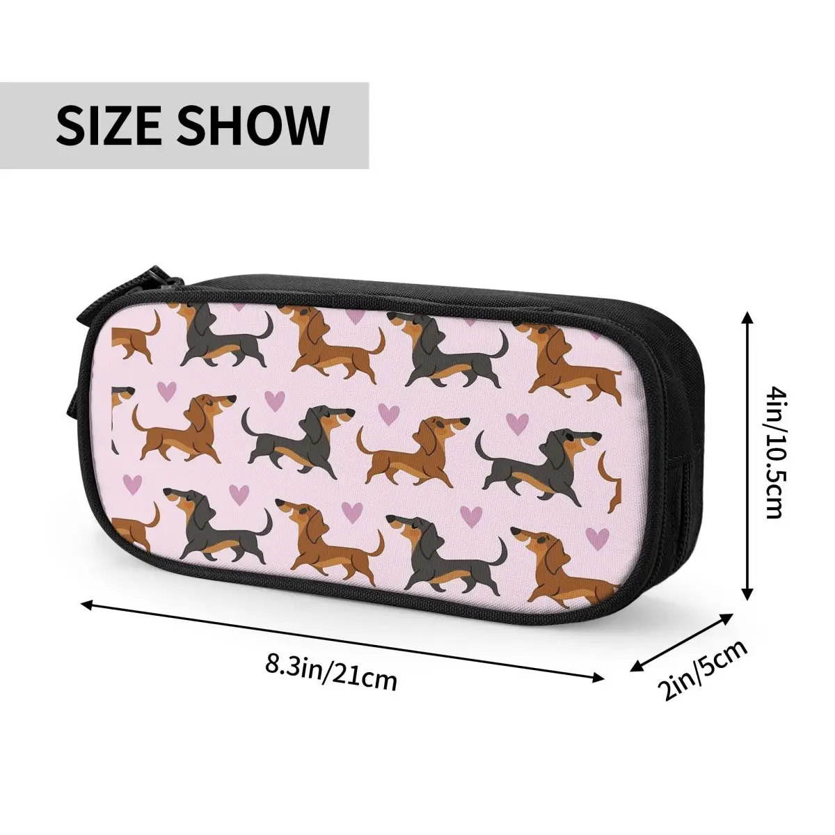 Dachshund Wiener Sausage Doxie Dog Lover Pencil Cases Pencilcases Pen Box Student Big Capacity Bag School Supplies Stationery images - 6