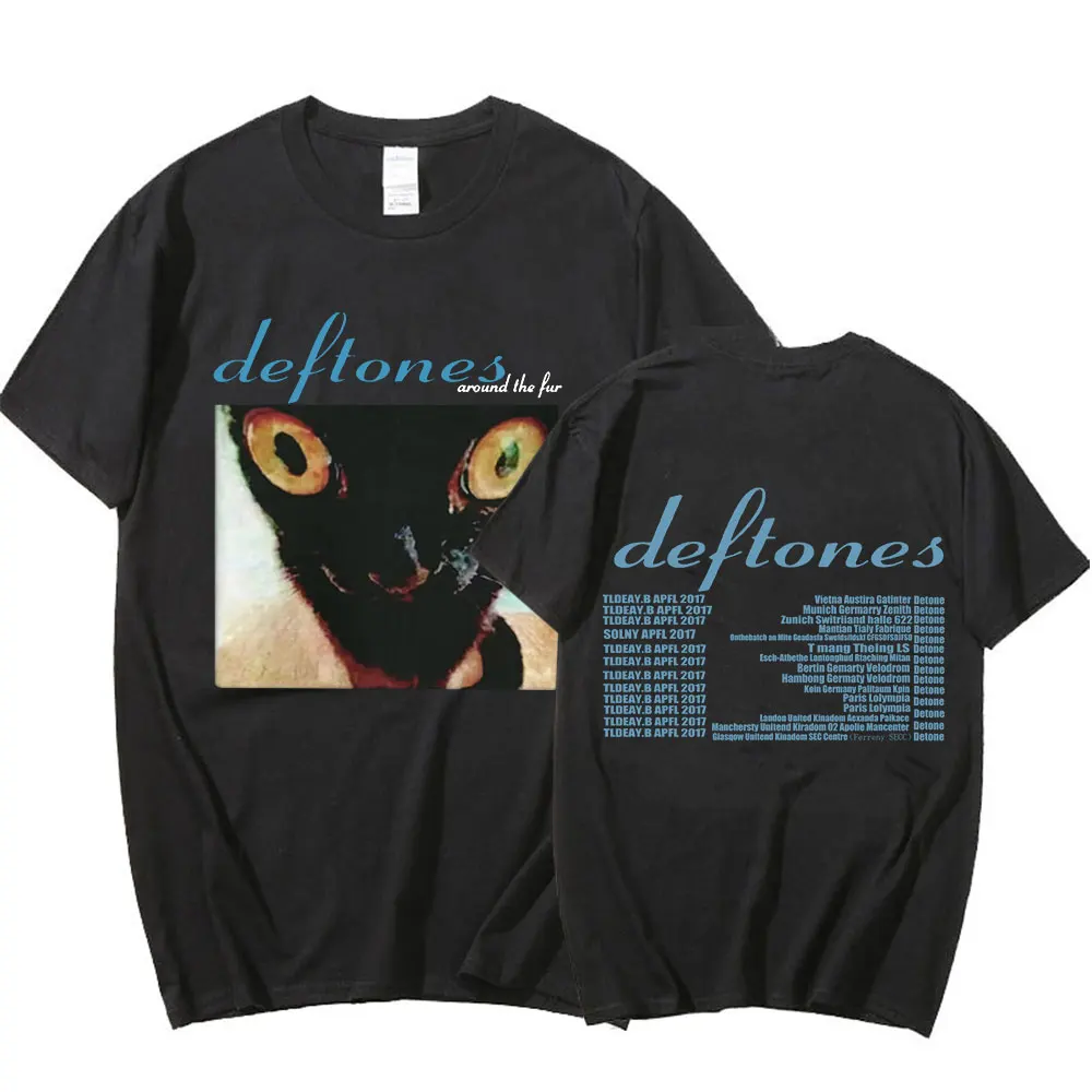 

Deftones Around The Fur Tour Band Concert Men Women T-Shirt Punk Hip Hop T-Shirts Gothic Oversized T Shirt for Unisex Streetwear