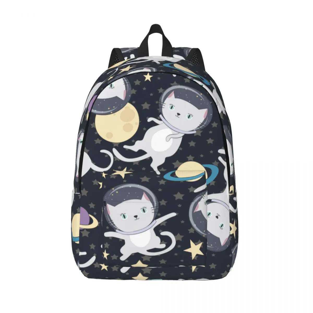 

Laptop Backpack Unique Fun Cartoon Cat Astronaut In Space School Bag Durable Student Backpack Boy Girl Travel Bag
