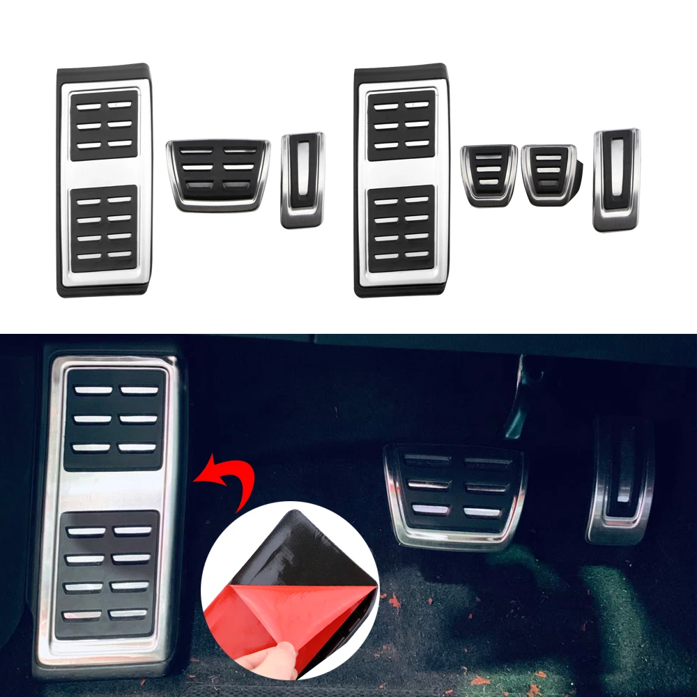Car Pedals for Skoda Kamiq 2019 - 2022 LHD Stainless Steel Auto Gas Brake Pedal Protection Pads Cover