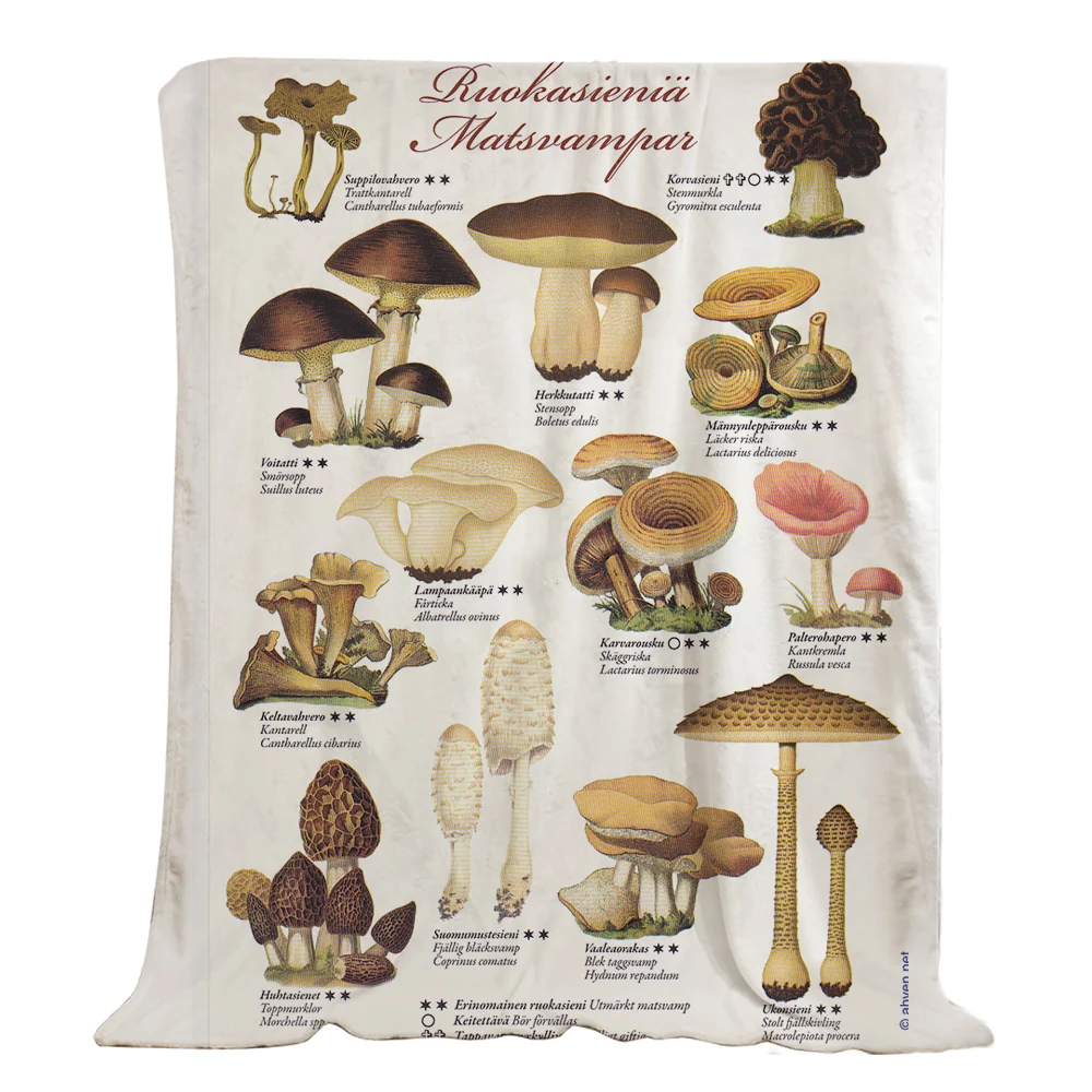 

CLOOCL Mushroom Flannel Blanket Funny Plant Popular Science 3D Printed Nap Air Conditioner Throw Quilt Blankets for Beds