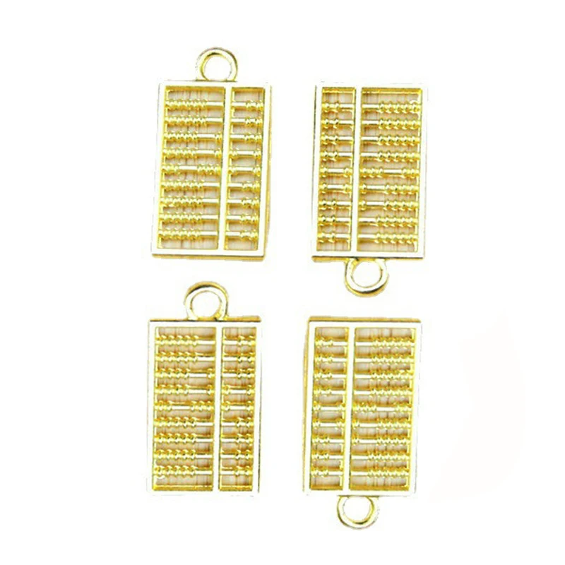 20Pcs/Lot ​Gold Pendant Small Abacus Ornament Alloy Abacus For DIY Jewelry Making Accessories 20mm Metal Craft Pendant Wholesale
