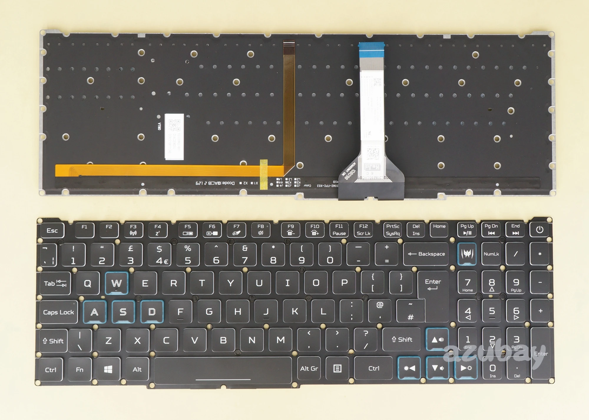 UK Keyboard for Acer Predator Helios 300 PH315-53 PH315-54 PH317-54 LG05P_P10B3L NKI15131GR PK133BK1C12 RGB Backlit