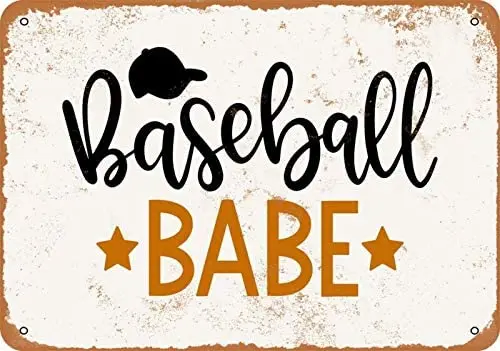 

Baseball Babe - Rusty Look Vintage Signs Tin Signs Garage Home Wall Decoration