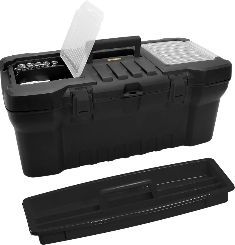 

Heavy-Duty Black Tool Box, 20"