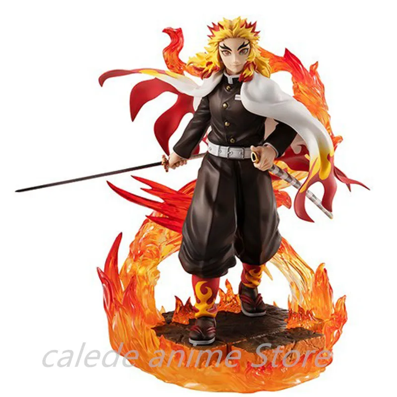 

Anime Demon Slayer Figure GK Rengoku Kyoujurou Flame Haunted PVC Action Figure Collection Desktop Model Toys Doll Kids Gifts