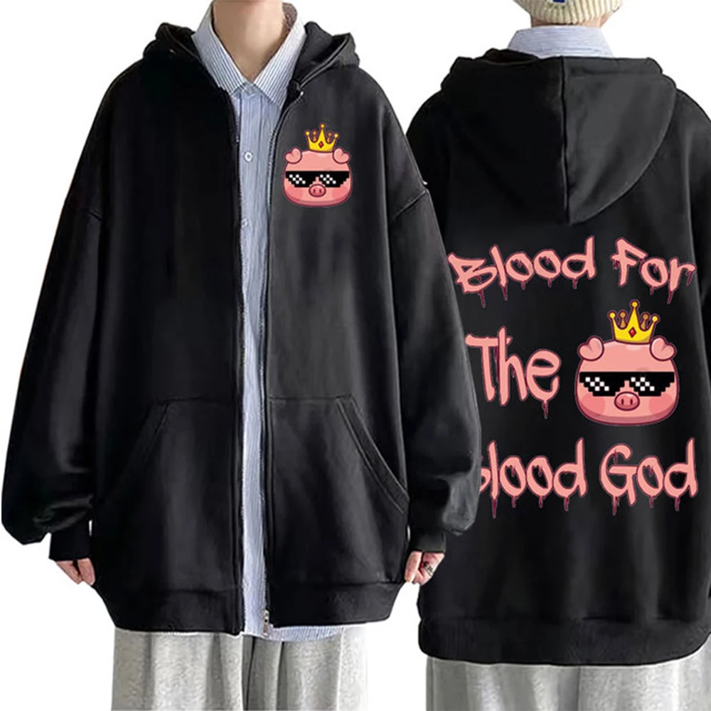 

Хит 2022, толстовки Technoblade Merch на молнии, повседневные свободные пуловеры в стиле хип-хоп Харадзюку, уличная одежда унисекс