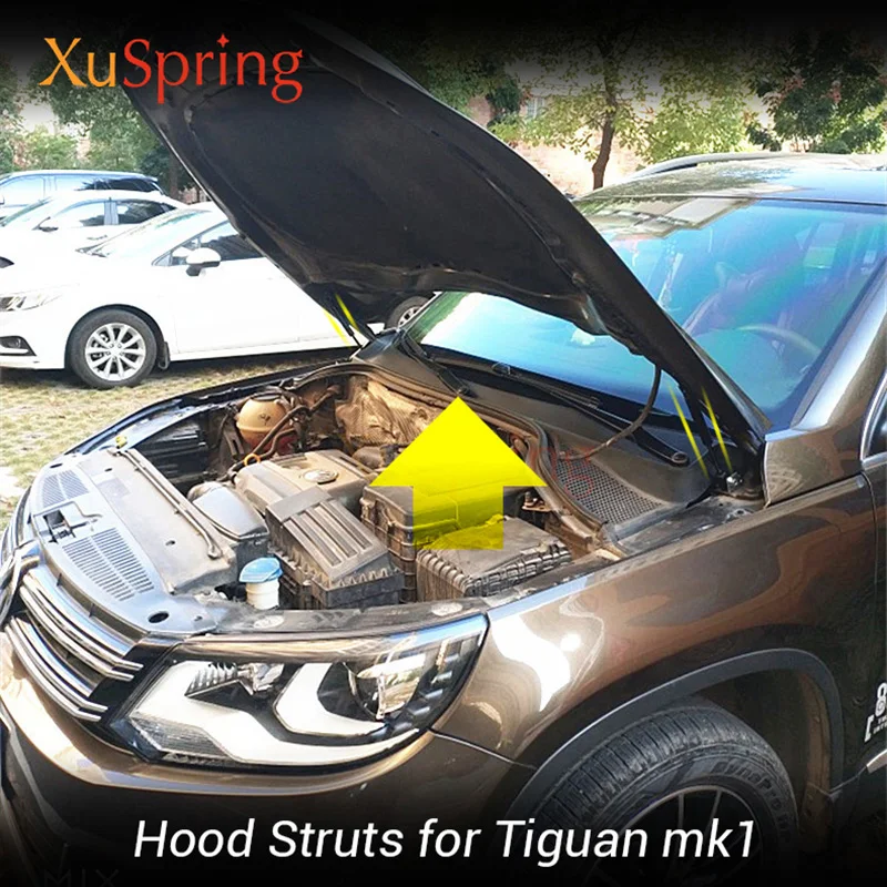 Опора для капота автомобиля VW Tiguan MK1 2007 2008 2010 2012 2014 2016 2017 пружинный амортизатор