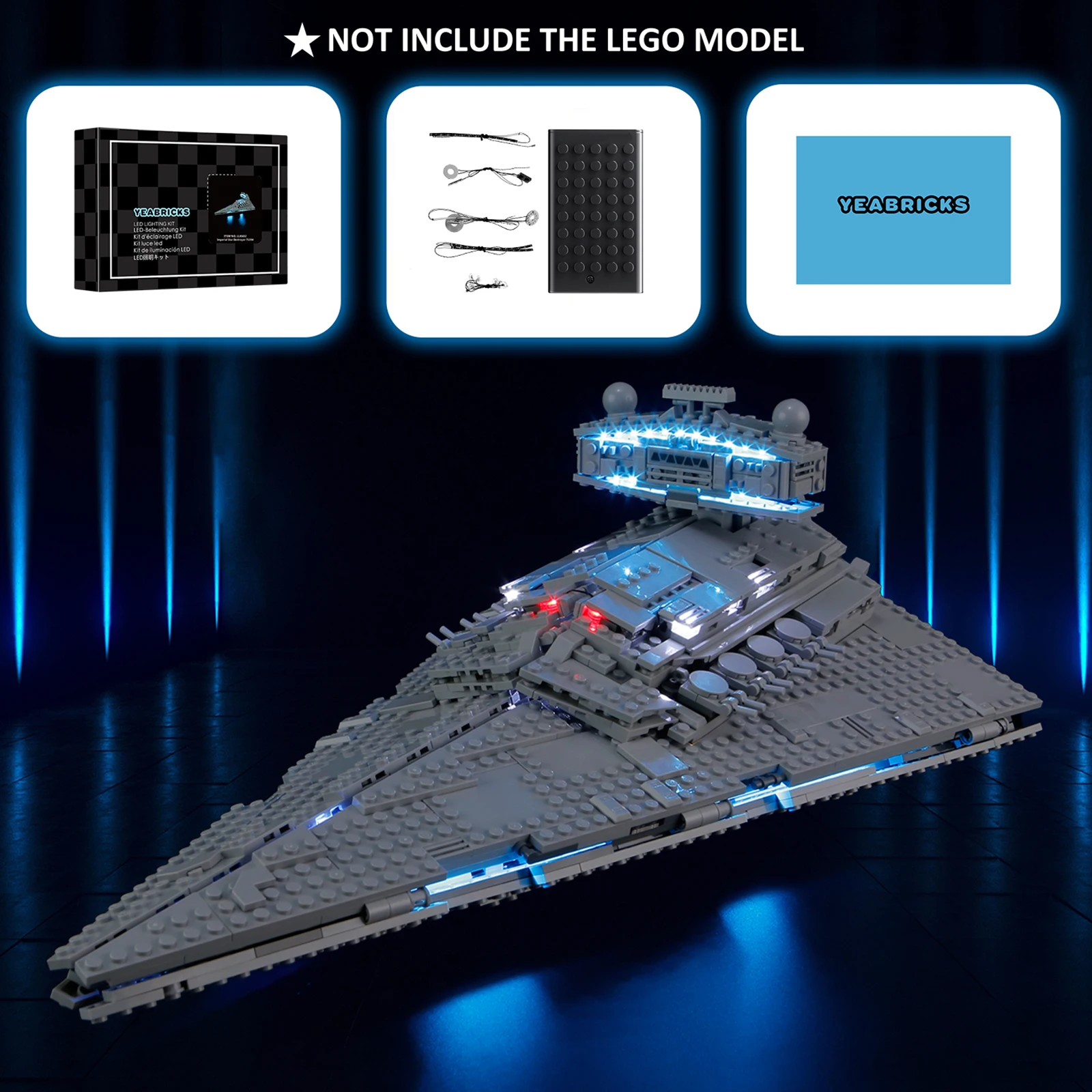 Светодиодный светильник HPROSPER для LEGO 75394 Imperial Star Destroyer