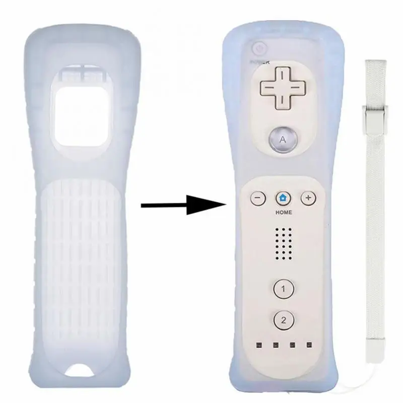 

2/4/6PCS Black For Wii Remote Contoller Soft Skin Shell Right Handle Remote Silicone Case Replacement Hight Quality Silicone