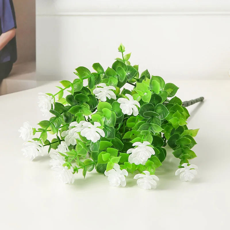 

Artificial Flower Plastic Seven-fork Camellia Cheap Home Hotel Restaurant Living Room Desktop Flower Arrangement Decoration DIY