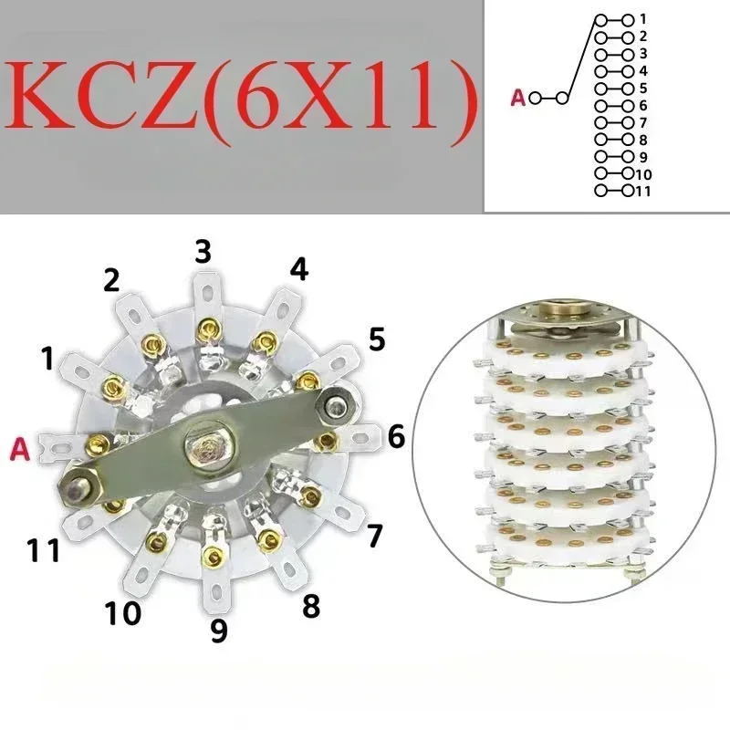 

1 шт. KCZ 3-6 слой селектор поворотного переключателя с канала Крышка выбора поворотного переключателя
