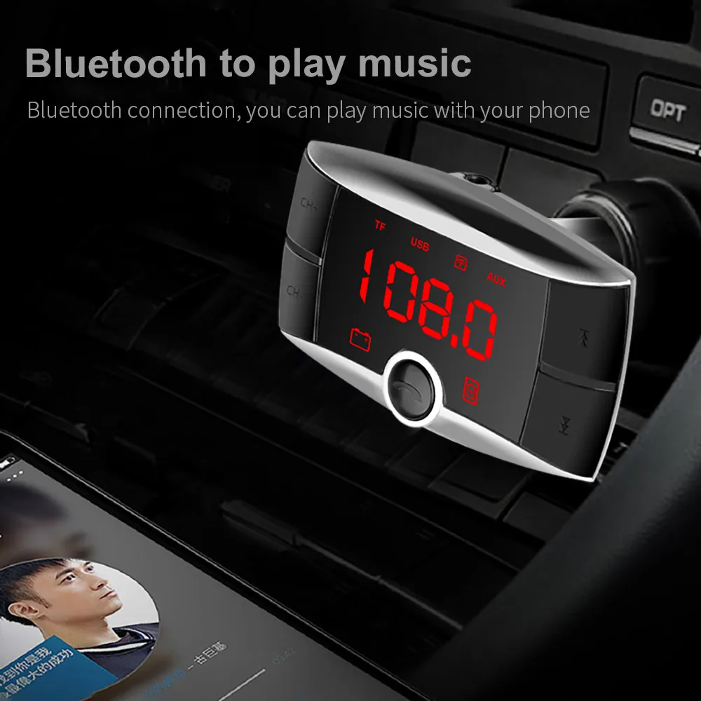 Новинка BT01 автомобильный большой экран с Mp3 картой Bluetooth 5 0 беспроводной