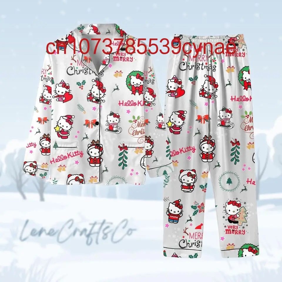 Новая пижама Hello Kitty с 3D принтом повседневная мужская и женская рубашка длинным
