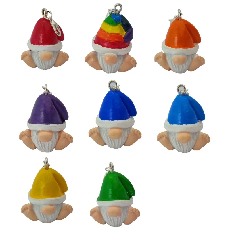 

Gnomes Keychain Pendant for Fairy Garden Micro Landscape Ornaments Miniature Figurine Yard Lawn Outdoor Home Decorations