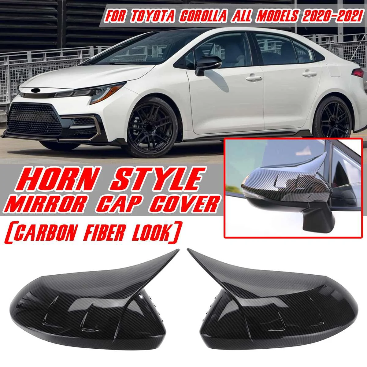 

Набор крышек для зеркала заднего вида для Toyota Corolla 2020-2021