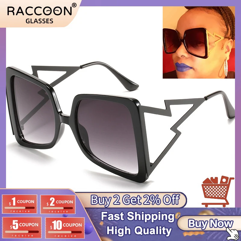 

Oversized Hollow Bow Style Sunglasses Women Retro Wide Bent Legs Chic Sun Glasses Female Big Frame Square Sexy Shades Eyewear