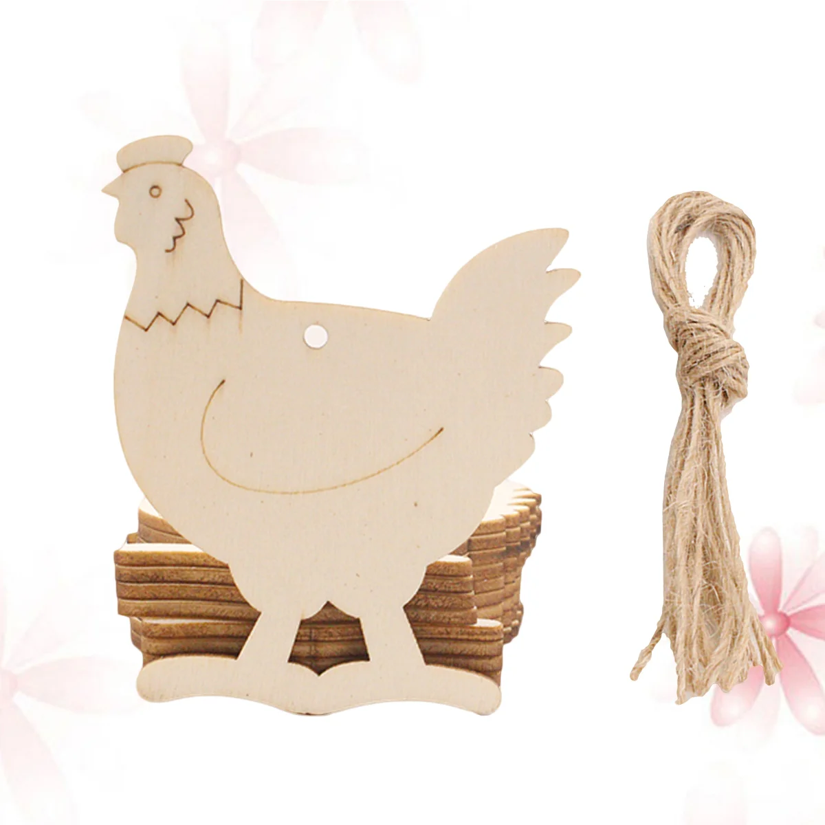 

Wooden Easter Hanging Rooster Pendant Decorations Ornaments Tags Cutouts Plaque Decorative Pieces